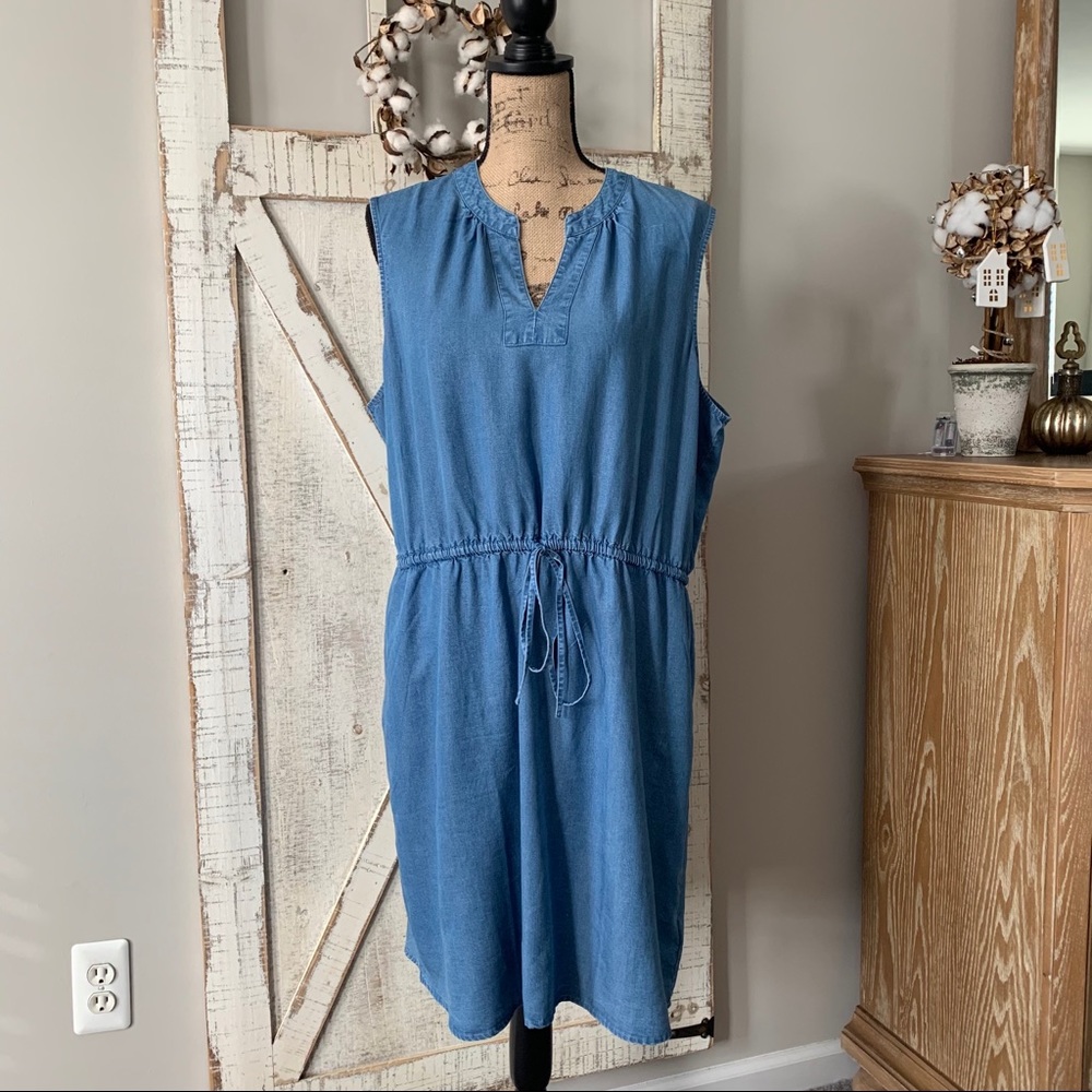 Gap Sleeveless Tencel Shirtdress